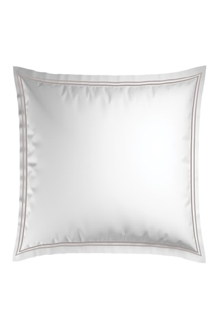 2 fundas de almohada de satén de algodón 80 hilos/cm² Nîmes - Topo - 63 x 63 cm
