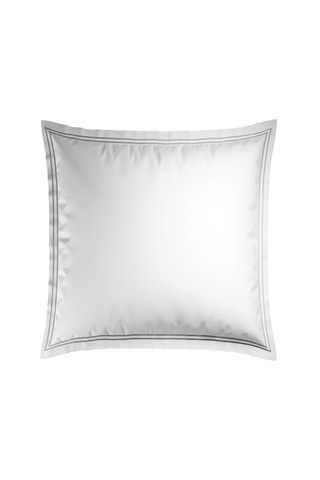 2 fundas de almohada de satén de algodón 80 hilos/cm² Nîmes - Gris - 63 x 63 cm