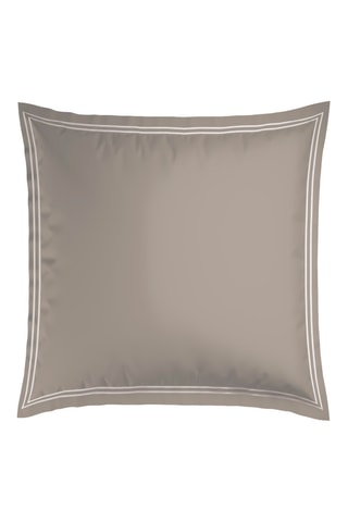 2 fundas de almohada de satén de algodón 80 hilos/cm² Nîmes - Topo - 63 x 63 cm