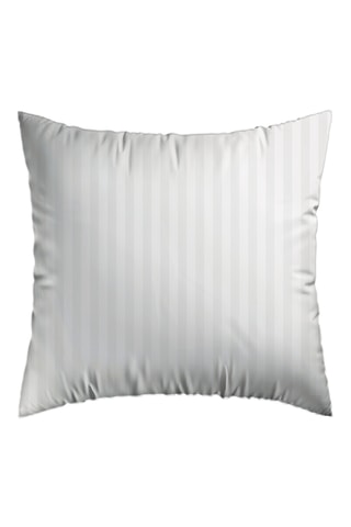 2 fundas de almohada de satén de algodón 80 hilos/cm² Jacquard - Blanco - 63 x 63 cm
