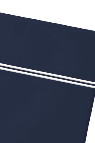 Sábana encimera de satén de algodón 80 hilos/cm² Nîmes - Azul oscuro
