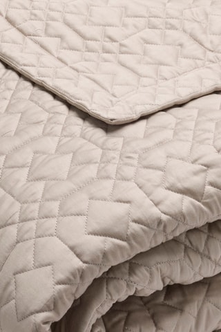 Colcha de satén de algodón 80 hilos/cm² Louis - Topo