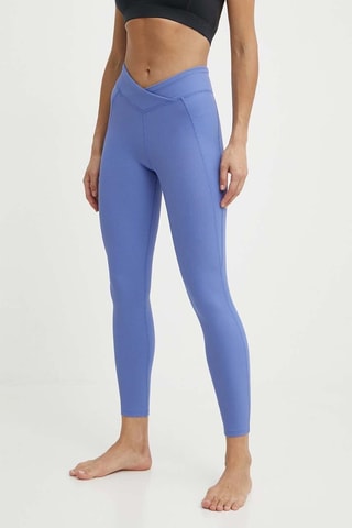 Leggings da yoga a vita alta Studio Rib - Blu