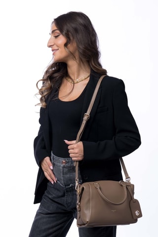 Sac à main en cuir Vodka - Doré et gris