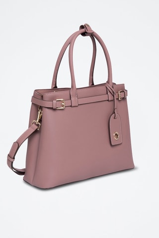 Sac à main en cuir Monaco - Doré et violet