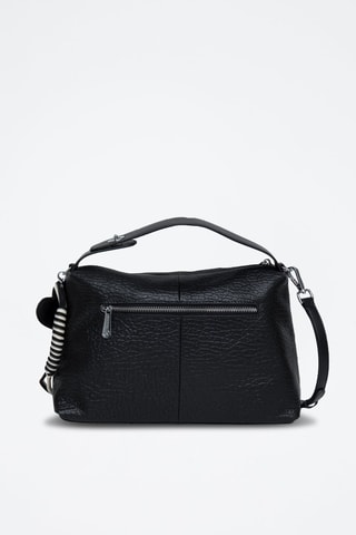 Sac à main en cuir Moresco - Argenté, blanc et noir
