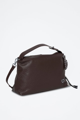 Sac à main en cuir Moresco - Argenté, blanc, marron et noir