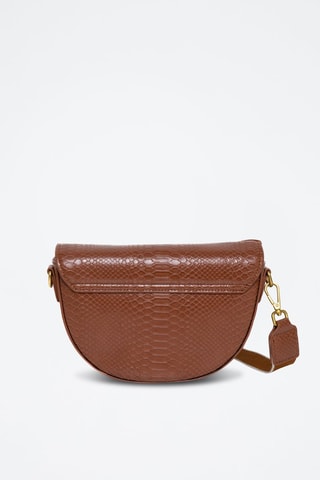 Sac bandoulière en cuir Reglisse - Doré et marron