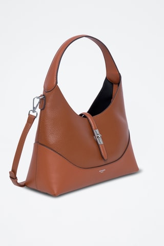 Sac porté épaule et pochette en cuir Cornus - Marron clair