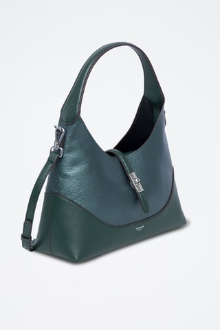 Sac porté épaule et pochette en cuir Cornus - Vert