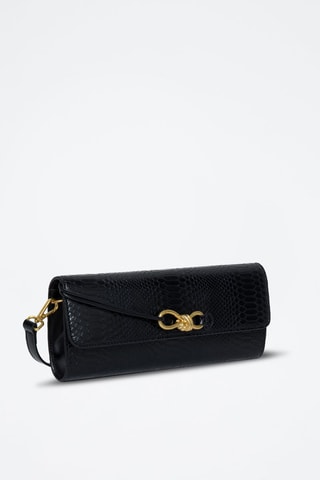 Sac bandoulière en cuir Cocktail - Doré et noir