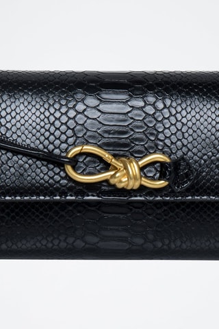 Sac bandoulière en cuir Cocktail - Doré et noir