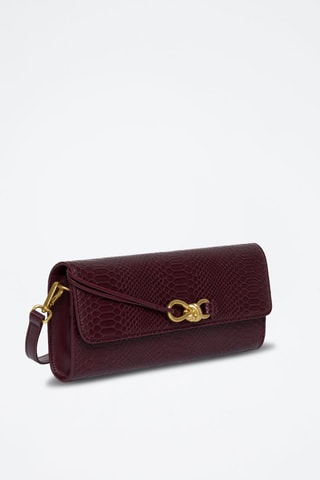 Sac bandoulière en cuir Cocktail - Doré et rouge