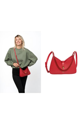 Sac bandoulière en cuir Nobolis - Rouge