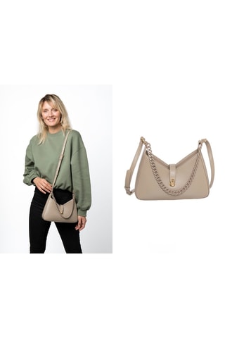 Sac bandoulière en cuir Nobolis - Taupe