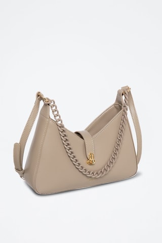 Sac bandoulière en cuir Nobolis - Taupe