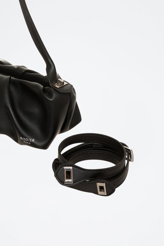 Sac porté épaule en cuir Kiproco - Noir