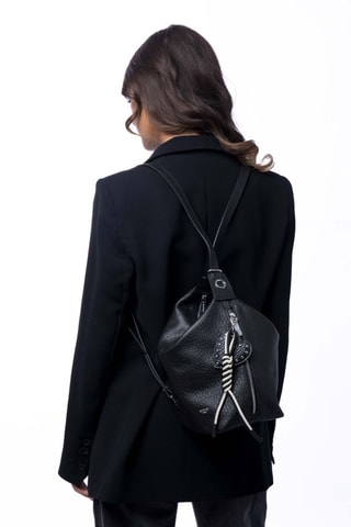 Sac à dos en cuir Granola - Noir