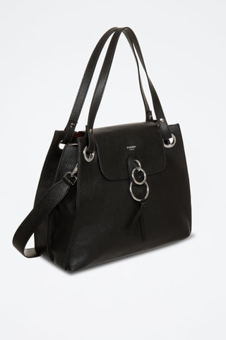 Sac porté épaule en cuir Panache - Noir