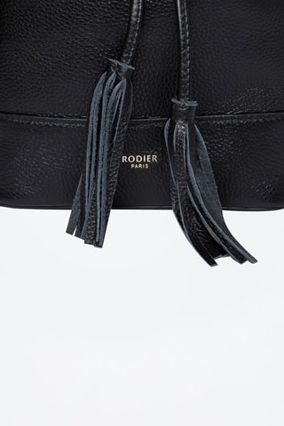 Sac seau en croûte de cuir Rio - Noir