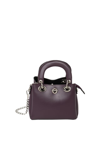 Sac à main en croûte de cuir Crepuscule - Violet