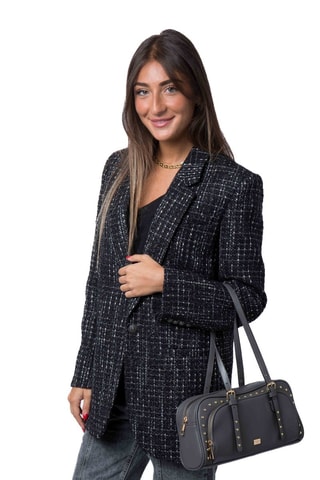 Sac porté épaule Bowling - Doré et gris