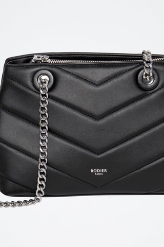 Sac bandoulière en cuir Boutic - Noir