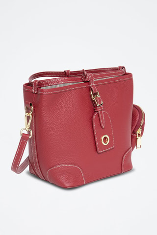 Sac bandoulière en cuir Love - Bordeaux