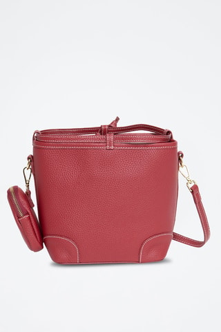 Sac bandoulière en cuir Love - Bordeaux