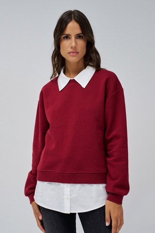 Sweat regular - Bordeaux - Rouge