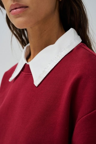 Sweat regular - Bordeaux - Rouge