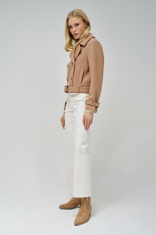 Veste regular en laine - Marron