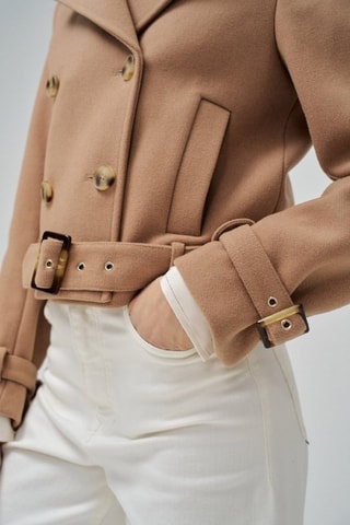 Veste regular en laine - Marron
