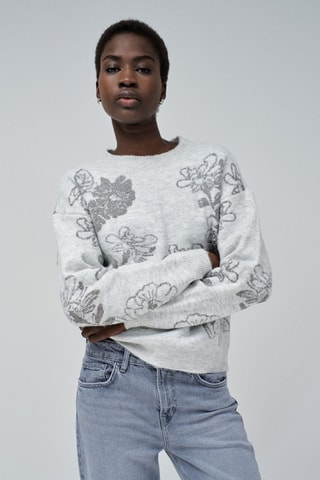 Pull regular - Gris clair - Gris