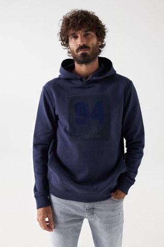 Sweat regular à capuche - Bleu - Bleu