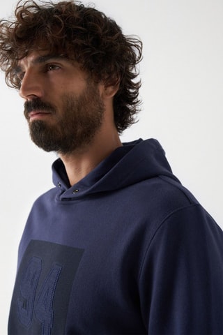 Sweat regular à capuche - Bleu - Bleu