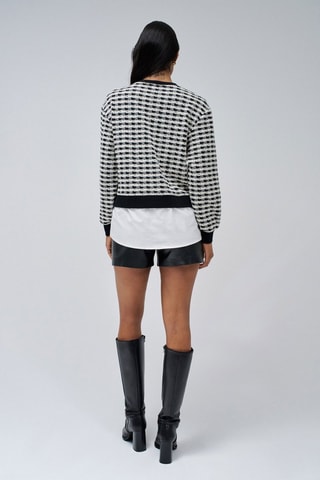 Pull regular - Noir - Blanc, beige et noir