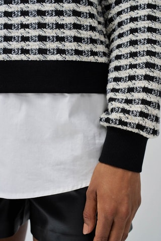 Pull regular - Noir - Blanc, beige et noir
