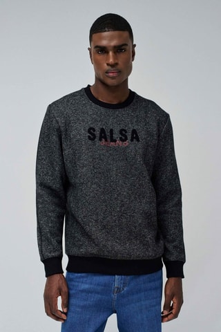 Sweat regular - Gris - Noir et gris