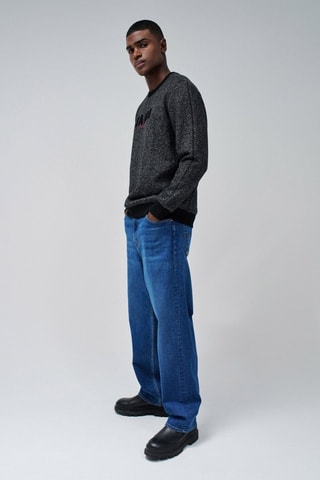 Sweat regular - Gris - Noir et gris