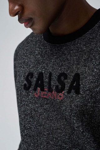 Sweat regular - Gris - Noir et gris