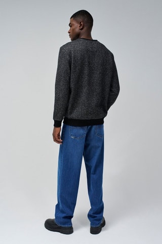 Sweat regular - Gris - Noir et gris