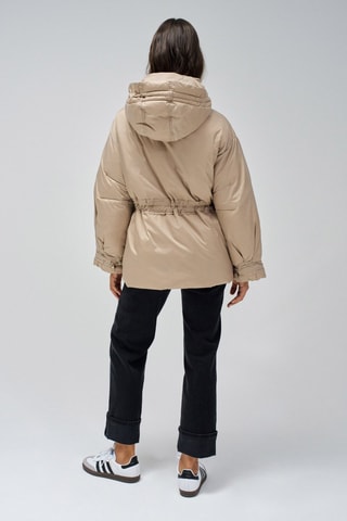 Doudoune regular à capuche - Beige - Beige