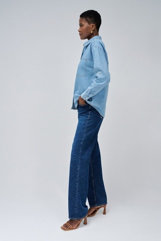 Chemisier loose en jean - Bleu