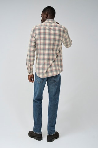 Chemise regular - Beige, rouge et bleu