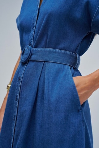 Robe chemise  jean - Bleu