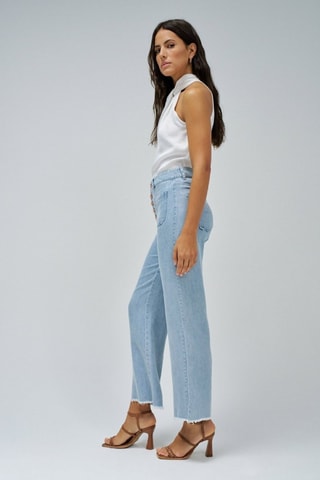 Jean taille haute - Bleu