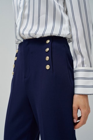 Pantalon regular - Bleu