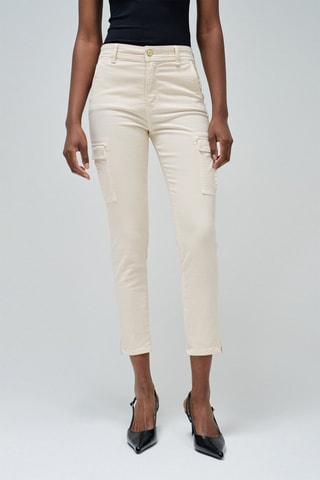 Pantalon cargo 7/8 - Beige - Beige