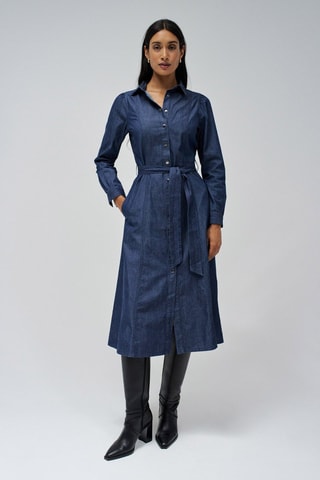 Robe chemise - Bleu